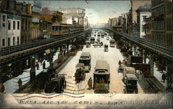 Bowery and Elevated Road New York