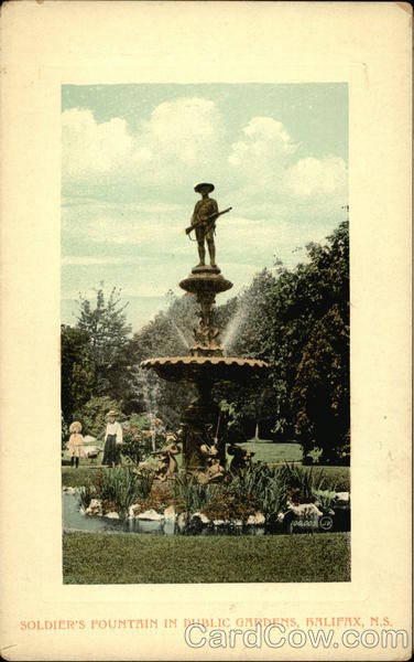 Soldier's Fountain in Public Gardens Halifax Canada