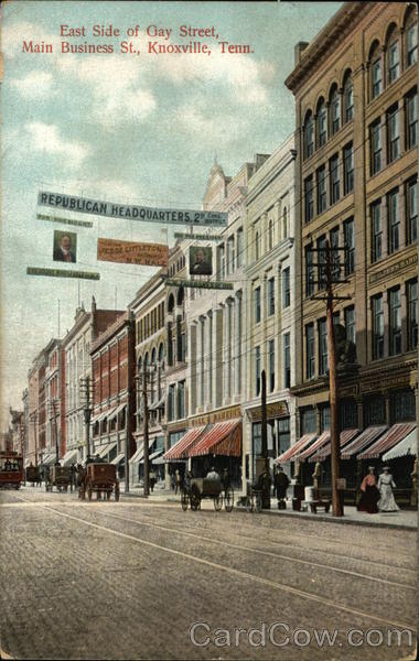 East Side of Gay Street, Main Business Street Knoxville Tennessee