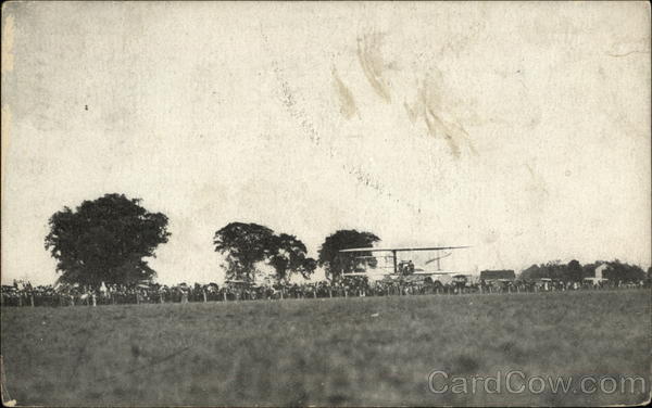 Alighting With Engine Stopped at Wright Brothers Training Ground Dayton Ohio