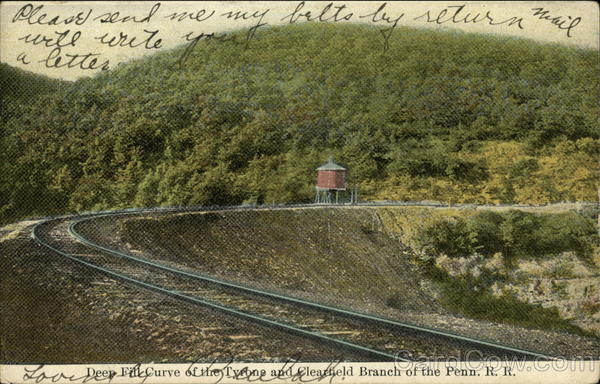 Deep Fill Curve of the Tyrone and Clearfield Branch of the Penn R.R