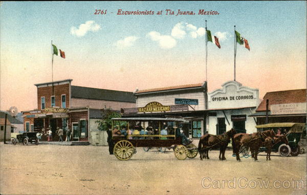 Excursionists at Tia Juana Mexico
