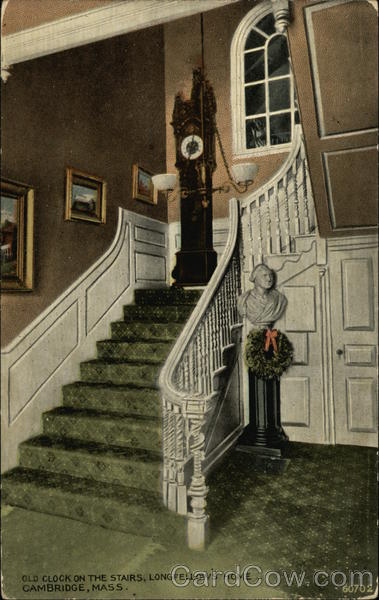 Longfellow's Home - Old Clock on the Stairs Cambridge Massachusetts