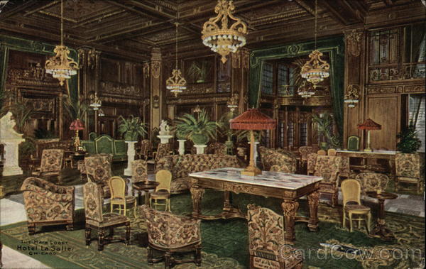 Hotel La Salle - The Main Lobby Chicago Illinois