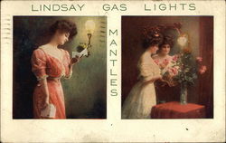 Lindsay Gas Lights and Mantles Postcard