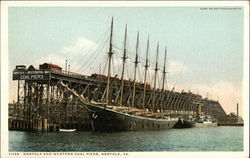 Norfolk and Western Coal Piers Virginia Postcard Postcard