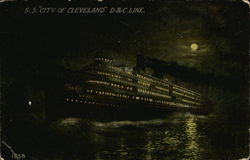 S.S. "City of Cleveland" D & C Line Postcard