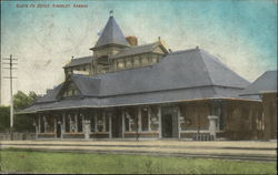 Santa Fe Depot Kinsley, KS Postcard Postcard