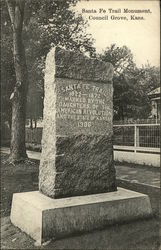 Santa Fe Trail Monument Postcard