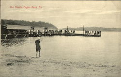 The Beach Eagles Mere, PA Postcard Postcard