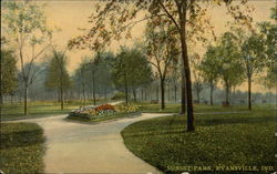 Sunset Park Evansville, IN Postcard Postcard