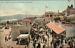 General View of Beach Long Beach, CA Postcard Postcard