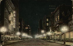 Nicollet Avenue at Night Minneapolis, MN Postcard Postcard
