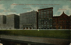 Michigan Avenue, Looking South from Van Buren Street Chicago, IL Postcard Postcard
