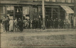 Bread Line during World's Greatest Flood, 1913 Hamilton, OH Postcard Postcard