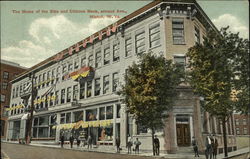 Home of the Elks and Citizens Bank on Second Avenue Hinton, WV Postcard Postcard