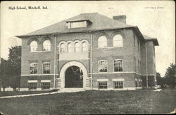 High School Mitchell, IN Postcard Postcard
