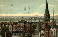 View from City Building Parkersburg, WV Postcard Postcard