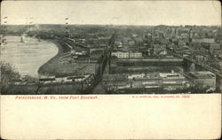 View from Fort Boreman Parkersburg, WV Postcard Postcard