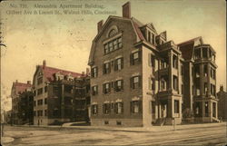 Alexandria Apartment Building, Gilbert Ave. & Locust St, Walnut Hills Postcard