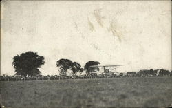 Alighting With Engine Stopped at Wright Brothers Training Ground Postcard