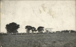 Alighting With Engine Stopped at Wright Brothers Training Ground Dayton, OH Postcard Postcard