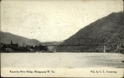 Kanawha River Bridge Montgomery, WV Postcard Postcard