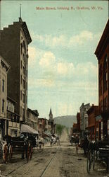 Main Street, Looking East Grafton, WV Postcard Postcard