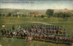 Mounted Troop Cavalry Postcard