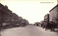 Oak Street Sweetwater, TX Postcard Postcard