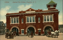 Central Fire Station Kingston, NY Postcard Postcard