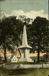 Bloody Brook Monument South Deerfield, MA Postcard Postcard