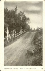 On the Road from Brunswick Harpswell, ME Postcard Postcard