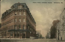 Albion Hotel, Cathedral Street Baltimore, MD Postcard Postcard