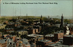 View Looking Northeast from First National Bank Building Postcard