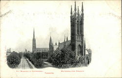 St. Michael's Cathedral and the Metropolitan Church Toronto, ON Canada Ontario Postcard Postcard