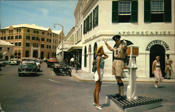 Traffic Policeman at HEYL's Corner Hamilton Bermuda