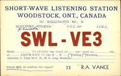 Short-Wave Listening Station Postcard