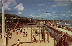 Children's Palyground and Beach Postcard