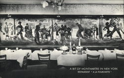 A Bit of Montmartre in New York, Restaurant, A La Fourchette Postcard