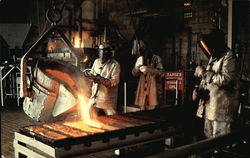 Melting Copper and Pouring Into Forms Melting Copper and Pouring Into Forms