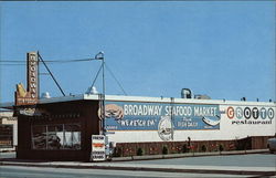 Broadway Sea Food Grotto and Market Eureka, CA Postcard Postcard