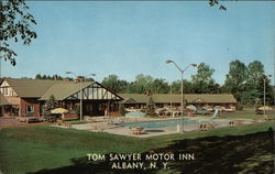 Tom Sawyer Motor Inn Albany, N. Y New York Postcard Postcard