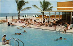 Hotel Rellim, Pass-A-Grille Beach, Fla. - Swimming Pool and Sun Terrace Postcard