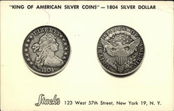 King of American Silver Coins - 1804 Silver Dollar, Stack's Postcard