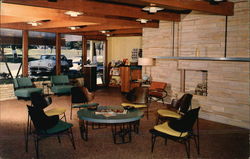 The Elms Motel Lobby Postcard