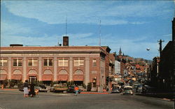 Main Street and Berlin City National Bank New Hampshire Postcard Postcard