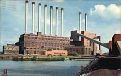 Conners Creek Power Plant - The Seven Sisters and Two Brothers Postcard