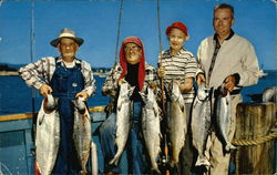 Salmon Catch, Santa Cruz Municipal Wharf, California Postcard Postcard