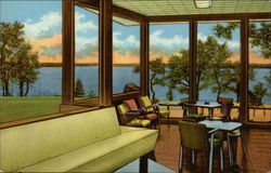 Beautiful Lake Murray as seen from the Lake Murray Lodge Marietta, OK Postcard Postcard